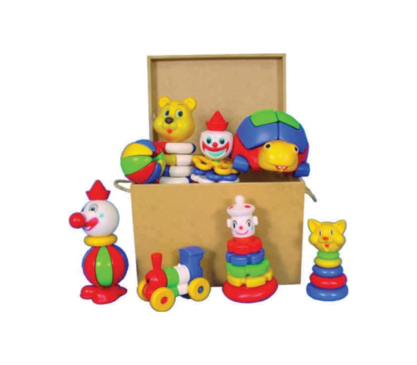 Baú com brinquedos de Plástico