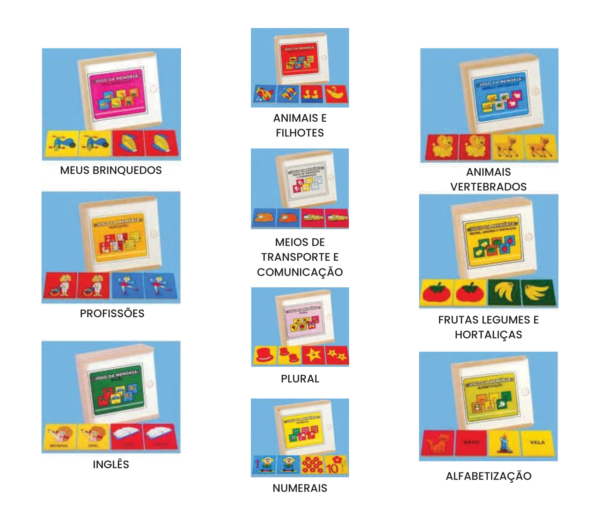 Conjunto de Memórias Educativas ( em MDF)