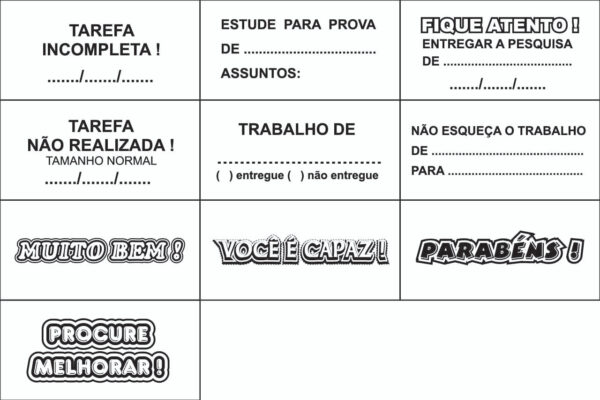 Carimbo Avaliação e Recado II