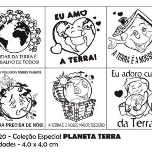 Carimbo Coleção Especial Planeta Terra (P.V.C. e borracha)