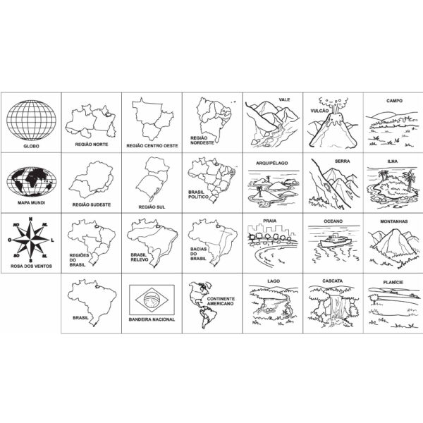 Carimbo Geografia e Mapas