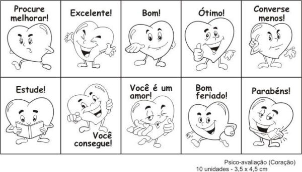 Carimbo Psico Avaliação Coração