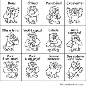 Carimbo Psico Avaliação Coruja