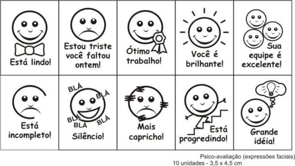 Carimbo Psico Avaliação Expressões Faciais