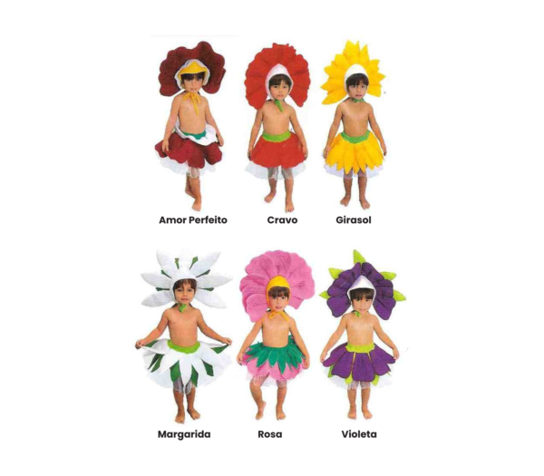 Conjunto de Fantasias de Flores