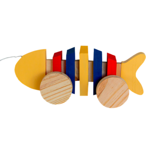 Peixe Articulado  Madeira e Nylon